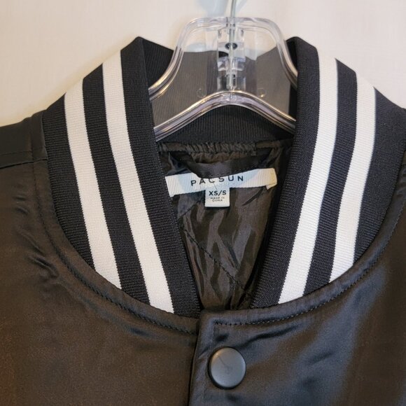 PacSuc Athletics Women's Black Varsity Jacket XS/S New With Tags - Picture 6 of 15